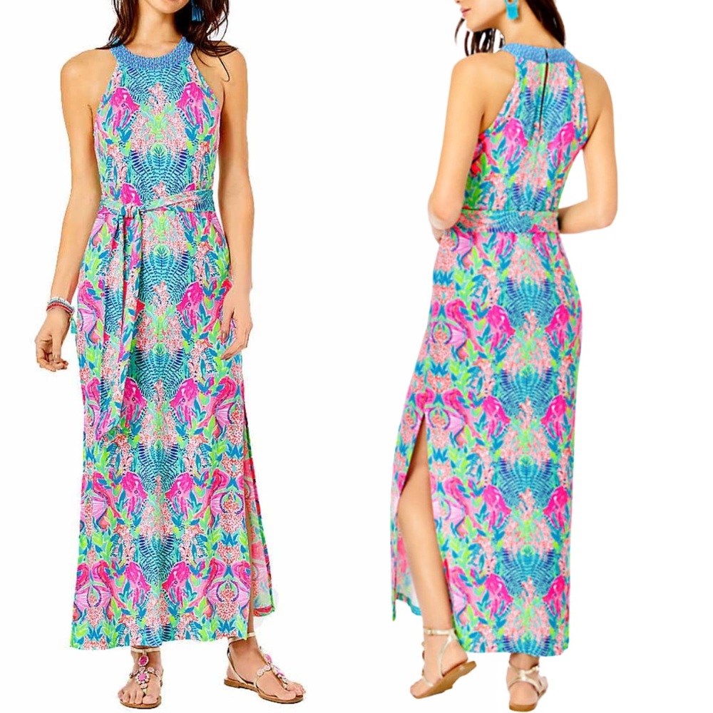 LILLY PULITZER NWT Monterrey Halter Maxi Dress